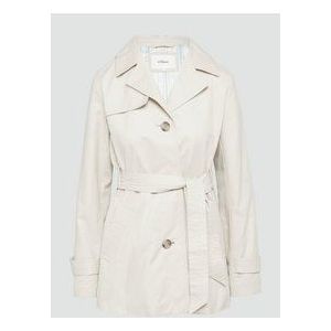 Korte trenchcoat met strikceintuur
