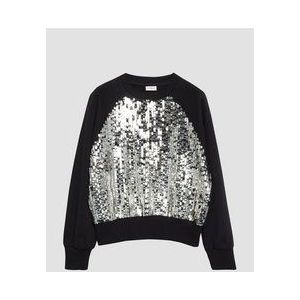 s.Oliver - Sweatshirt - Zwart - Glitterend - Losse Pasvorm