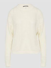 QS - Trui - Chamois - Knitwear - Ronde Hals, Effen, Losse Pasvorm