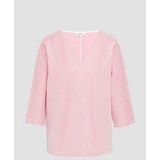 T-shirt - Gestreept - Jersey - 3/4-mouwen - V-hals