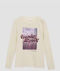 T-shirt - Lange Mouwen - 100% Katoen - Normale Pasvorm