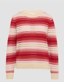 Gebreide Trui - Ajour - Katoenmix - Ronde Hals - Normale Pasvorm