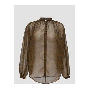 Blouse - Dierenprint - Chiffon - Lange Mouw - Losse Pasvorm