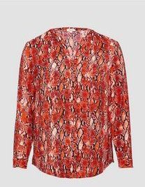 Blouse - Dierenprint - V-hals - Viscosemix