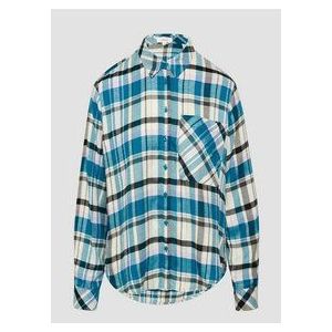 Blouse - Geruit - Viscose - Lange Mouw - Ronde Zoom