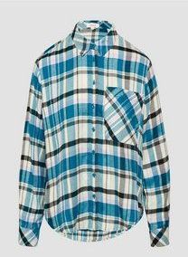 Blouse - Geruit - Viscose - Lange Mouw - Ronde Zoom