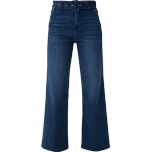 Regular: jeans met stoffen ceintuur