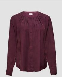 s.Oliver - BLACK LABEL - Blouse - Plum - Met Aangerimpelde Hals