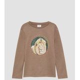 T-shirt - Lange Mouwen - Zacht Katoenen Jersey - Leeuwenprint