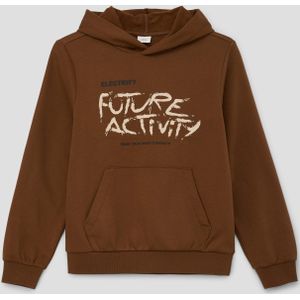 Sweatshirt met capuchon en print op de voorkant