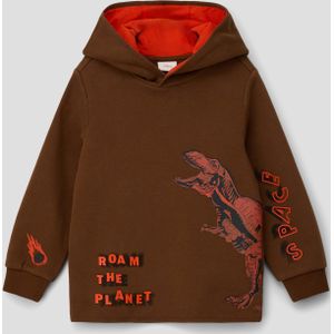 Sweatshirt met capuchon en print op de voorkant