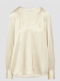 Blouse - Vloeiende Satijnen Blouse - Ontspannen Pasvorm