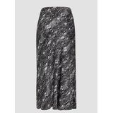 s.Oliver - A-lijn Rok - Basaltgrijs - Satijn - 3/4 Lengte