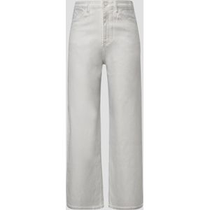 Cropped-Jeans Suri / High Rise / Wide Leg / aus Foil Coated Denim