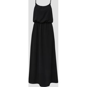 Maxi-jurk met plooitjes en verstelbare schouderbandjes