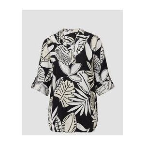 s.Oliver - Blouse - Beige - Blouseshirt - Driekwart Mouw - Bloemenprint