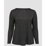 s.Oliver - T-Shirt - Glitterend - Lange Mouwen - Normale Pasvorm - Metallic Effect