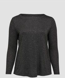 s.Oliver - T-Shirt - Glitterend - Lange Mouwen - Normale Pasvorm - Metallic Effect