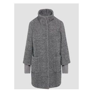 s.Oliver BLACK LABEL - Dames Jas - Zwart - Polyamidemix - Opstaande Kraag