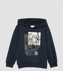 s.Oliver Sweatshirt  navy / lichtgrijs / oranje / wit