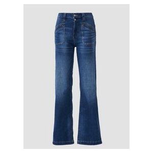 Q/S by s.Oliver - Jeans - Donkerblauw - Denim - Hoge Taille