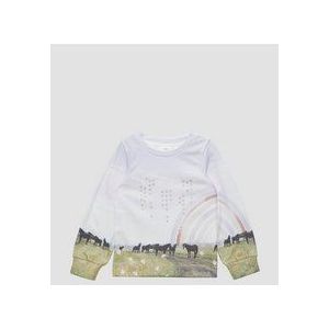 s.Oliver - Sweatshirt - Groen Zwart Zilver Wit - Lange Mouw