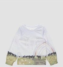 s.Oliver - Sweatshirt - Groen Zwart Zilver Wit - Lange Mouw