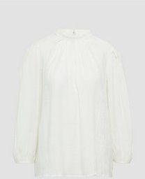 QS - Blouse - Ecru - Blouseshirt - Pofmouwen - Knoopsluiting