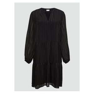 Blousejurk - Gestreept - Chiffon - Uitgesneden Hals - Lange Mouw