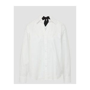 s.Oliver - Blouse - Zwart/Wit - Klassieke Blouse - Lange Mouw