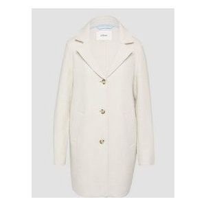 Leren Jas - Offwhite - Met Reverskraag - Lange Mouwen - 3-Knoopsmodel