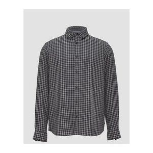 s.Oliver - Geruit Overhemd - Black White - Met Ruitpatroon