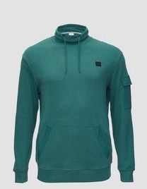 Sweater - Katoen - Herensweater - Met Kangoeroezak en Opstaande Kraag