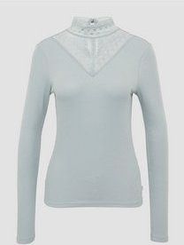 Longsleeve - Effen - Jersey - Opstaande Kraag - Lange Mouw