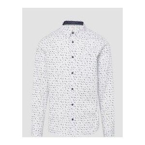 s.Oliver - Hemd - Slim-fit - Hoogwaardig Popeline - All-over Print