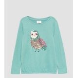 T-shirt - Lange Mouwen - Kinderen - Glinsterend - Geborstelde Katoenen Jersey