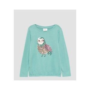 T-shirt - Lange Mouwen - Kinderen - Glinsterend - Geborstelde Katoenen Jersey