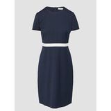 Jurk - Allover - Korte Mouwen - Ronde Hals - Riemdetails