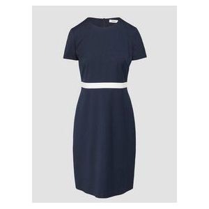 Jurk - Allover - Korte Mouwen - Ronde Hals - Riemdetails