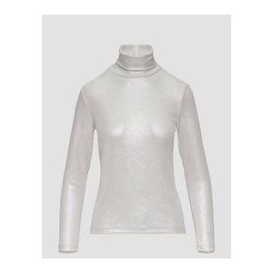 s.Oliver - T-Shirt - Zilverkleurig - Slim Fit - Lange Mouwen