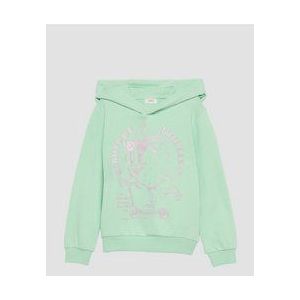 s.Oliver - Junior - Sweatshirt - Zwart - Met Capuchon en Print op de Voorkant