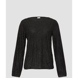 T-shirt - Lange Mouwen - Fluweel - Glitterstrepen