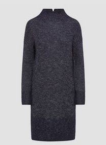 Jerseyjurk - Korte Gebreide Jurk - Knus - Met Col - Trendy