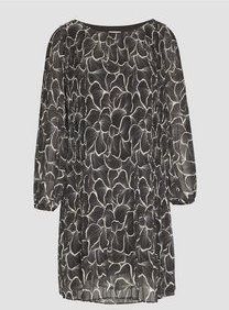 Cocktailjurk - Chiffon - Ronde Hals - Lange Mouw - Losse Pasvorm