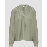 Blouse - Gevlekte Viscose - Regular Fit - Opstaande Kraag