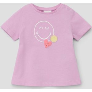 T-shirt met Smiley®-glitterprint