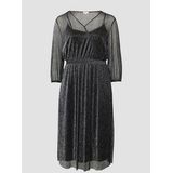 s.Oliver - Midi-jurk - Glinsterend - V-hals - Geraffineerde Wikkellook