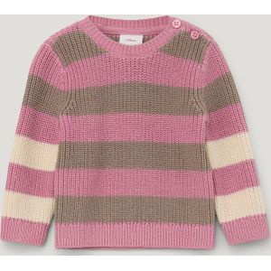 S.Oliver Gestreepte Trui Roze/Bruin/Beige