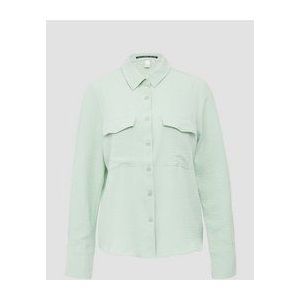 Blouse - Effen - Crêpe - Lange Mouw - Normale Pasvorm