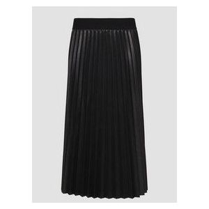 Plooirok - Effen - Imitatieleder - 3/4 Lengte - Losse Pasvorm